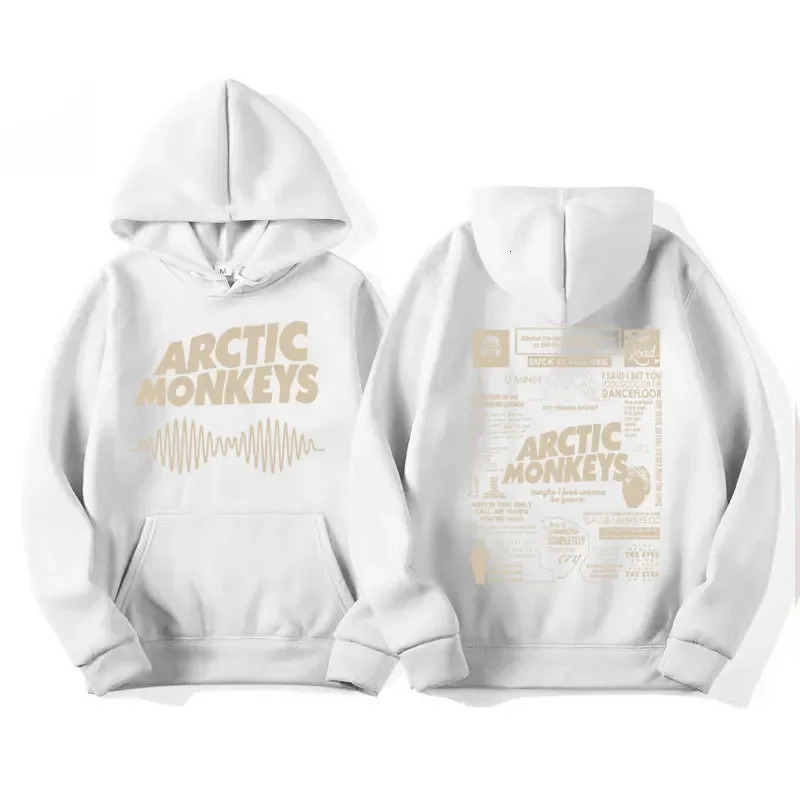 Retro Arctic Monkeys Music Tour Double Sided Print Hoodies Men Women Harajuku Hip Hop Punk Sweatshirt Fashion Trend Style Hoodie 240307
