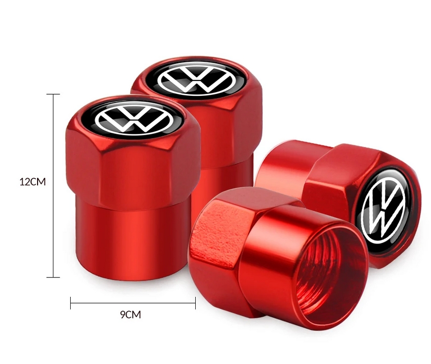 VW Tire Valve Caps Tyre Stem Covers Airdust Waterproof For Volkswagen VW Golf 7 6 5 4 Polo Tiguan Passat B6 Jetta Touran