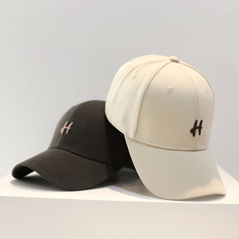 Ball Caps Fashion Baseball Cap For Women And Men Embroidery Letter H Hip Hop Snapback Cotton Sun Hats Unisex Solid Color Visor