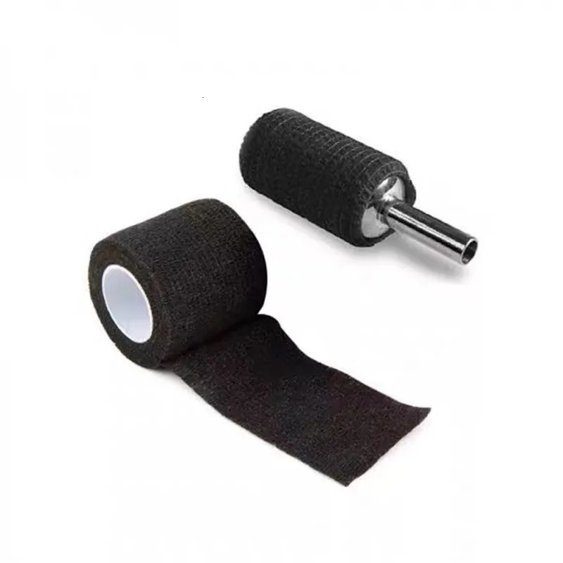 Black Tattoo Grip Bandage Cover Wraps Tapes Nonwoven Waterproof Self Adhesive Finger Wrist Protection Tattoo Accessories 240226