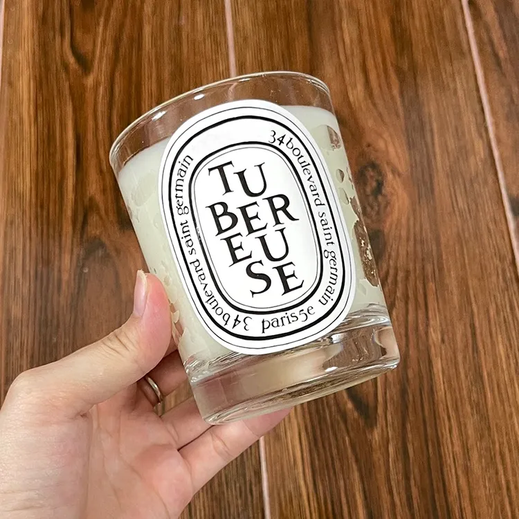 Scented Candle Perfumed Candles 190g Roses Baies Santal Miomsa Figuier Fragrance P Brand Bougie Parfum Wax Long Lasting Time Smell Good High Quality