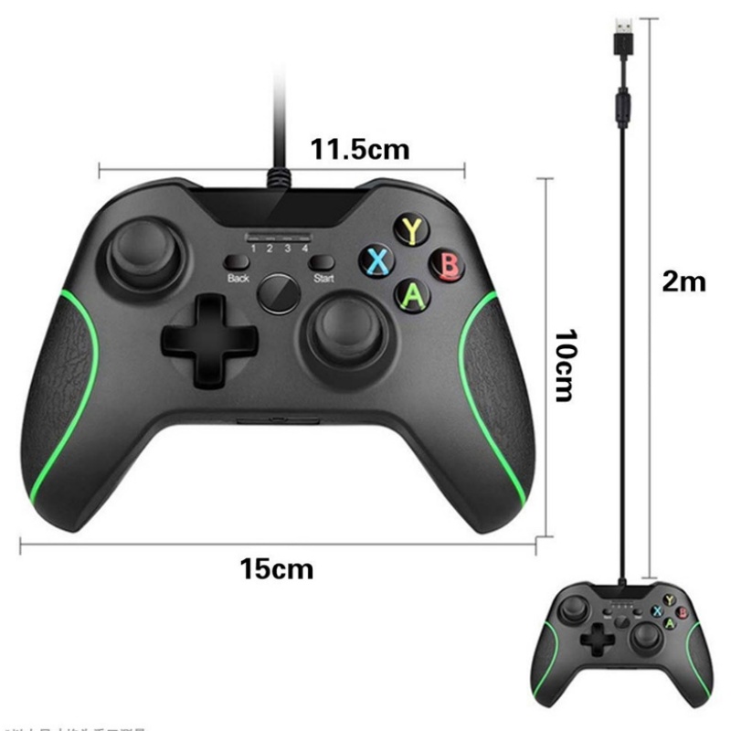Wired Game Controllers Dual Motor Vibration Gamepad Joysticks Compatible With Xbox Series X/S/Xbox One/Xbox One S/One X/PC With Retail Packaging Drops