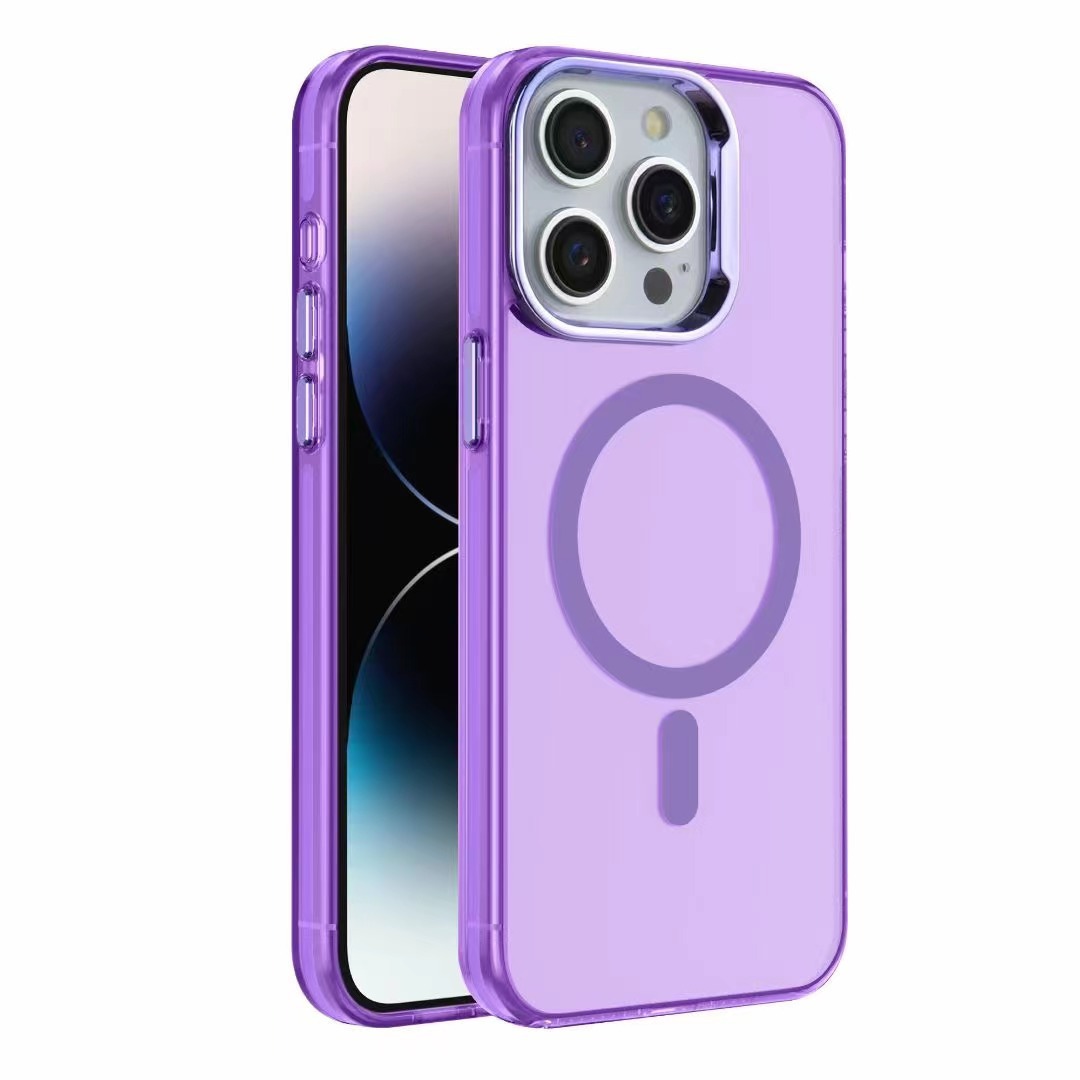 Luxury IMD Plating Acrylic Magnetic For Magsafe Wireless Charge Case For iPhone 17 16e 16 15 14 Plus 13 12 11 Pro Max XR X Metal Camera Shockproof Sof