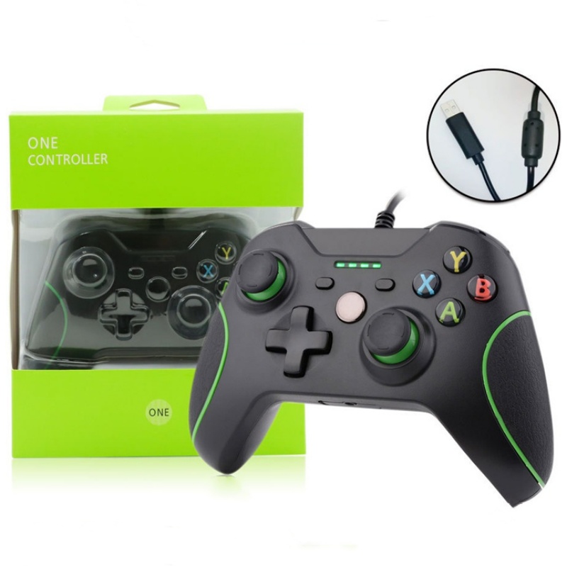 Wired Game Controllers Dual Motor Vibration Gamepad Joysticks Compatible With Xbox Series X/S/Xbox One/Xbox One S/One X/PC With Retail Packaging Drops