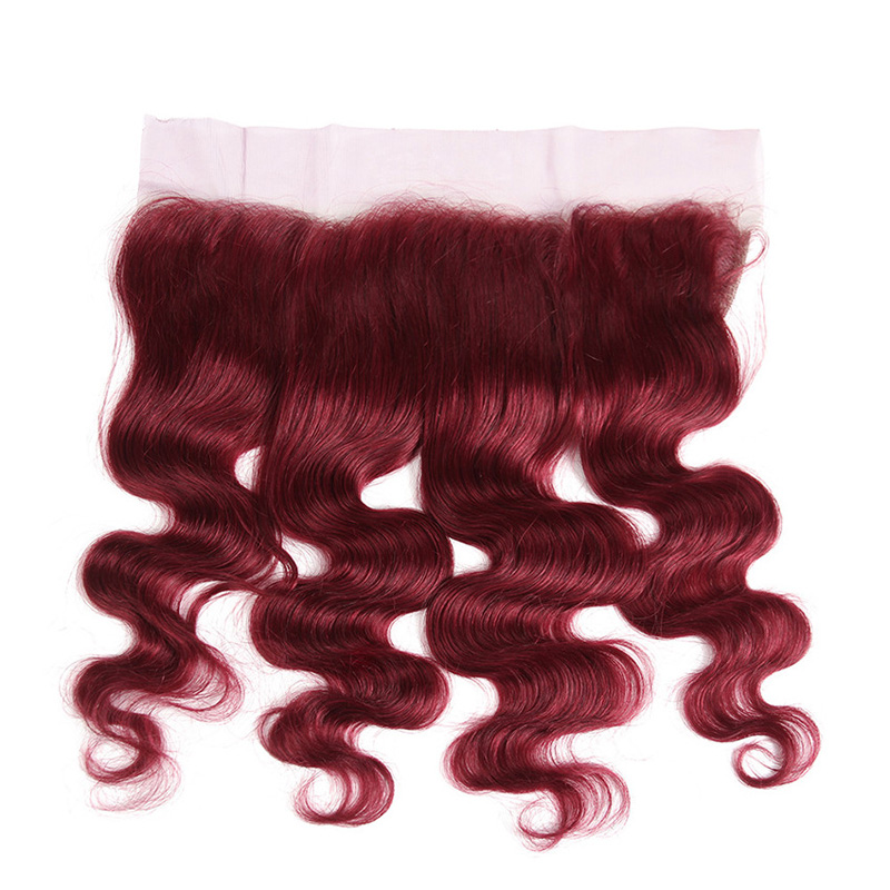 Brazilian Malaysian 100% Human Hair 13X4 Lace Frontal 27# 30# 1B/30 Ombre Color Body Wave Top Closures 12-24inch