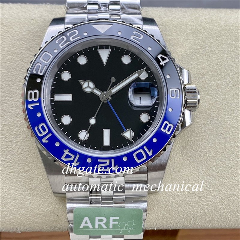 ARF Factory Automatic Mens Watch Ceramics Bezel 40mm Gmt Eta 3285 Movement Jubilee 904L Steel Bracelet 126710 Diver Luminous 126720 126718 Super Version Wristwatch