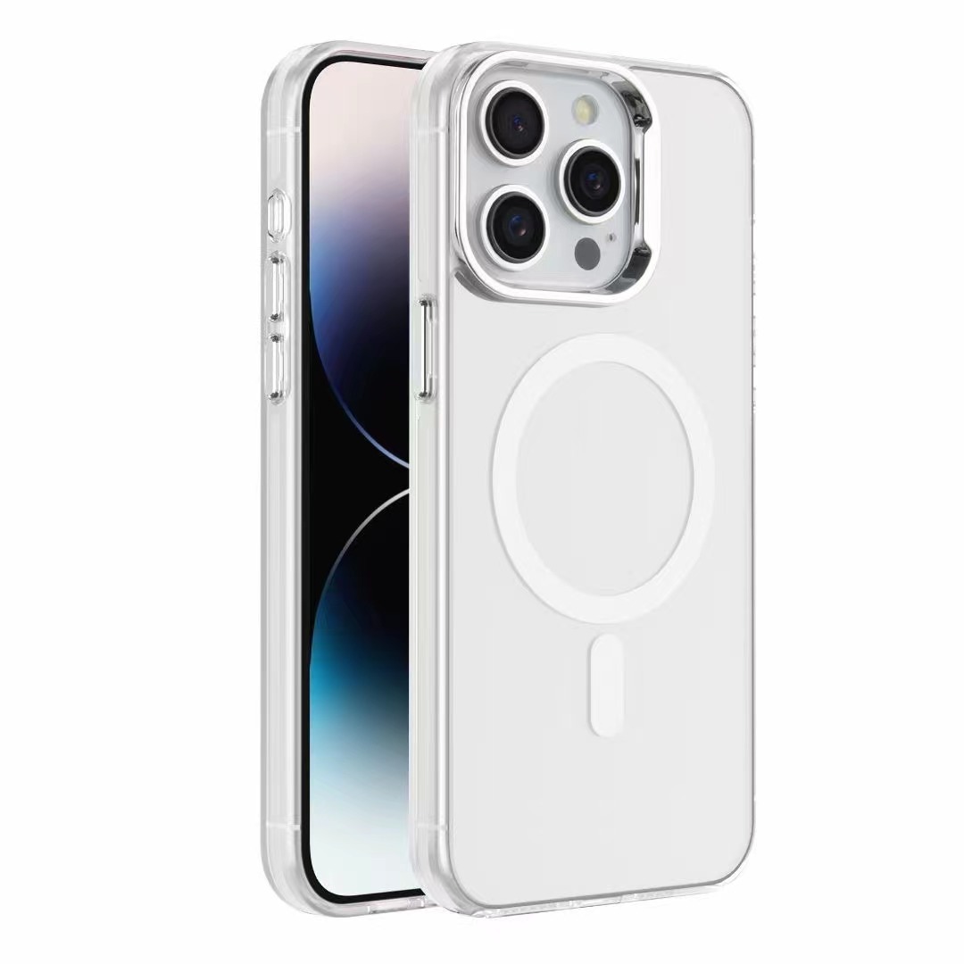 Luxury IMD Plating Acrylic Magnetic For Magsafe Wireless Charge Case For iPhone 17 16e 16 15 14 Plus 13 12 11 Pro Max XR X Metal Camera Shockproof Sof