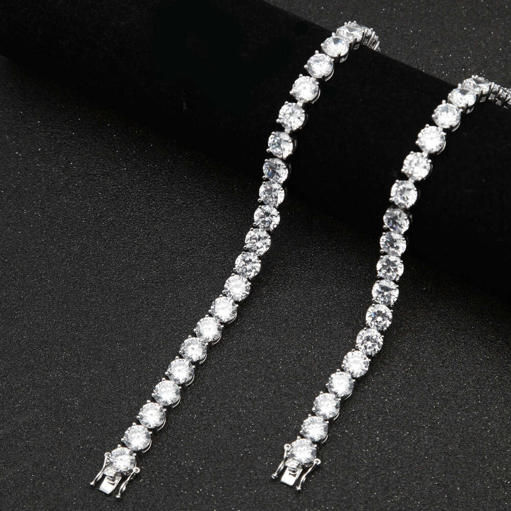 8mm 8inch Hip Hop Bling Diamond Tennis Bracelet Mens Tennis Chain Iced Out Cubic Zirconia Thick Rapper Cz Stone Bracelets Bangle Wristband Party Jewel