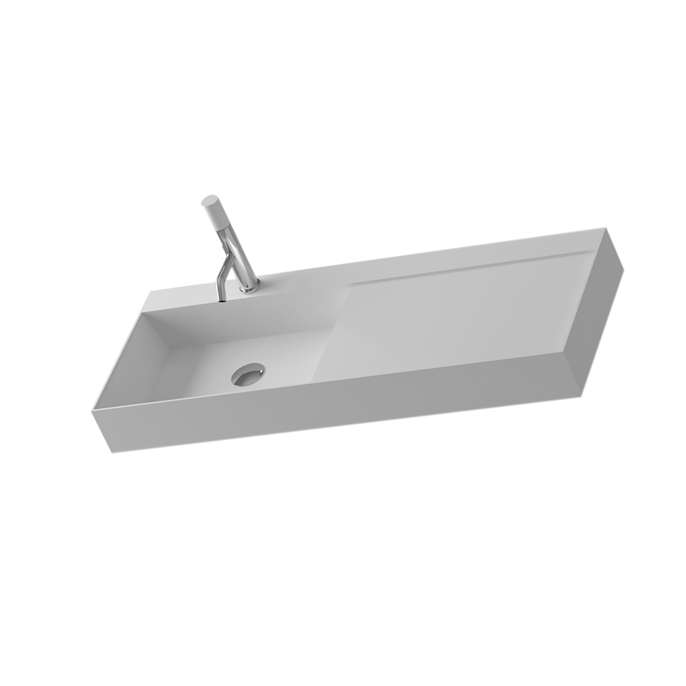1200mm Bathroom Solid Surface Stone Countertop Vessel Sink Cloakroom Vanity Washbasin RS38624L