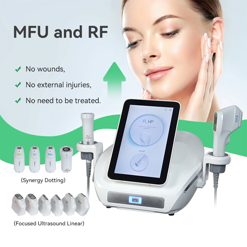 Mmfu Double Hifu Rf Ultrasonic Macro Micro Focused Ultrasound Facial Tightening Anti-Wrinkle Radio Frequency Machine