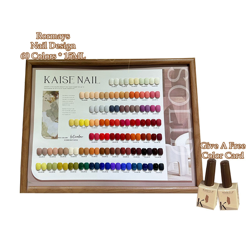 Rormays New 60 Color Popular Rainbow Color gel Polishing Set High grade Varnish gel Candy Color UV LED Immersion Nail Art Primer Finish Nail Factory W