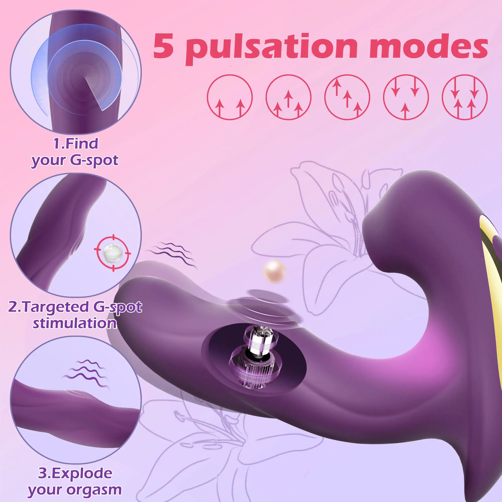 Kushor 3 in 1 Clitoral Sucking Vibrator Female For Women Clit Clitoris Sucker Tongue Licking Dildo Adults Goods Sex Toys Female 240307