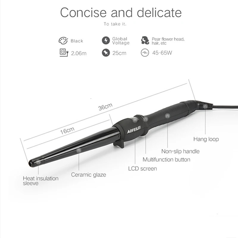 Ceramic Styling Tools professional Hair Curling Iron waver Pear Flower Cone Electric Curler Roller Wand X251027