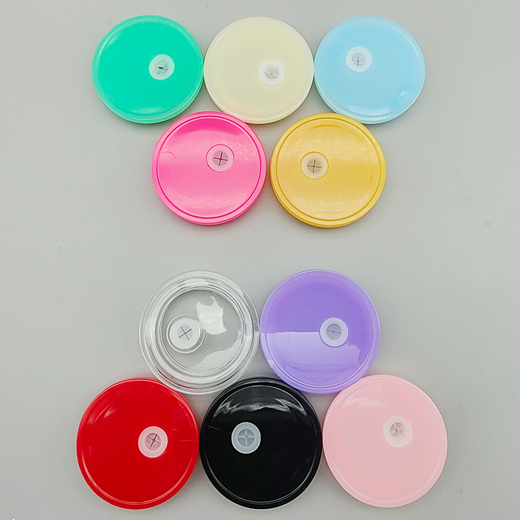 Wholesale Ready To Ship BPA Free Reusable Replacement Colorful Jelly PP Plastic Acrylic Lids For 16Oz 20Oz Glass Beer Ca 0517