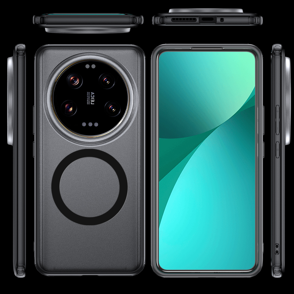 Compatible With Magsafe Shockproof Slim Transparent Clear Magnetic Case For Xiaomi Mi 14 Ultra Mi 13 Pro Hard Protective Phone Cover