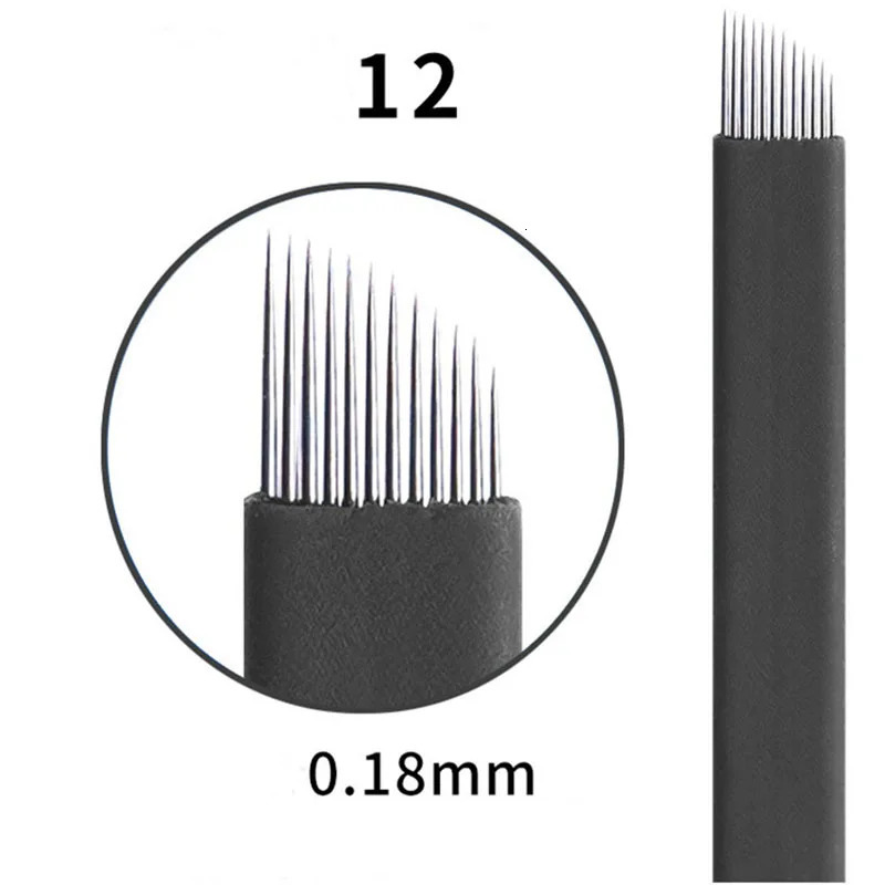 Extremely Thin 0.18mm Nano blades microblading needles Permanent Makeup Eyebrow Tattoo Needle Blade Microblade 3D Embroidery 240226