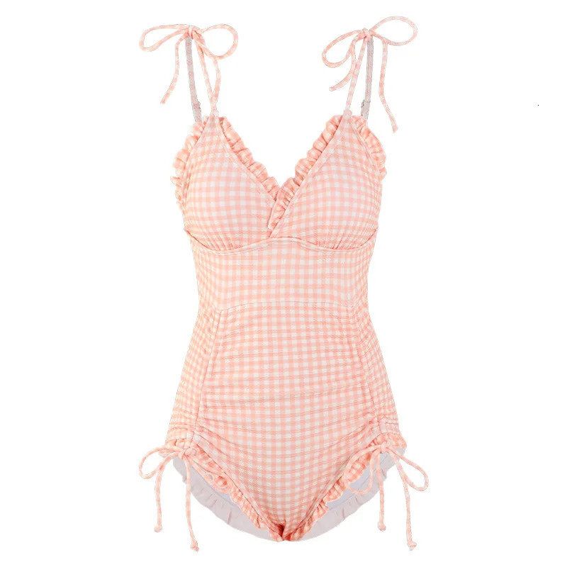 2023 Summer Swimwear Womens Korean Girls Triangle Bikini Spring Sweet Sexy 240308
