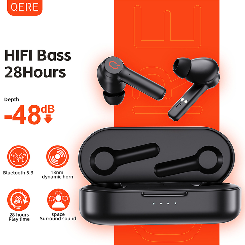 QERE E20 Earphone TWS True Stereo Waterproof In Ear Headset Gaming Sport Wireless Headphones Wireless Earbud Earphones