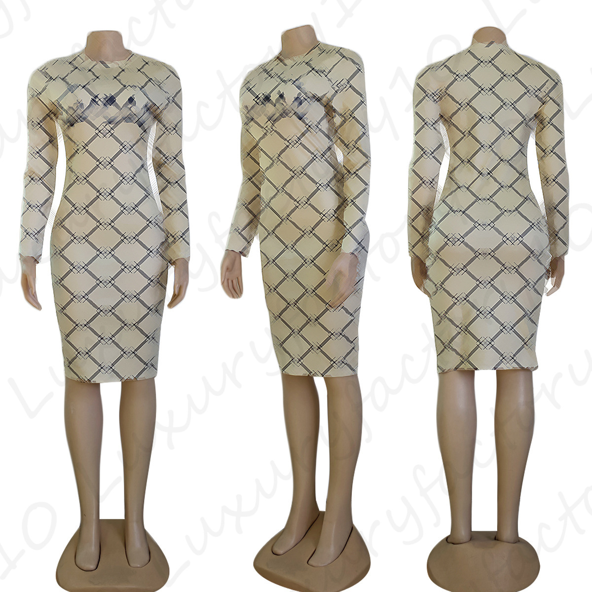 Womens Clothing One-Piece Dress Printed Slim Dresses Sexy Dresses Women Night Club Size S-2Xl