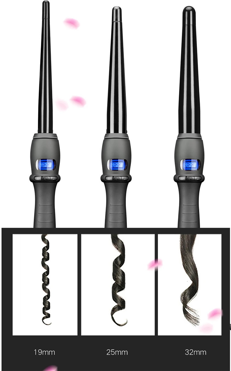 Ceramic Styling Tools professional Hair Curling Iron waver Pear Flower Cone Electric Curler Roller Wand X251027