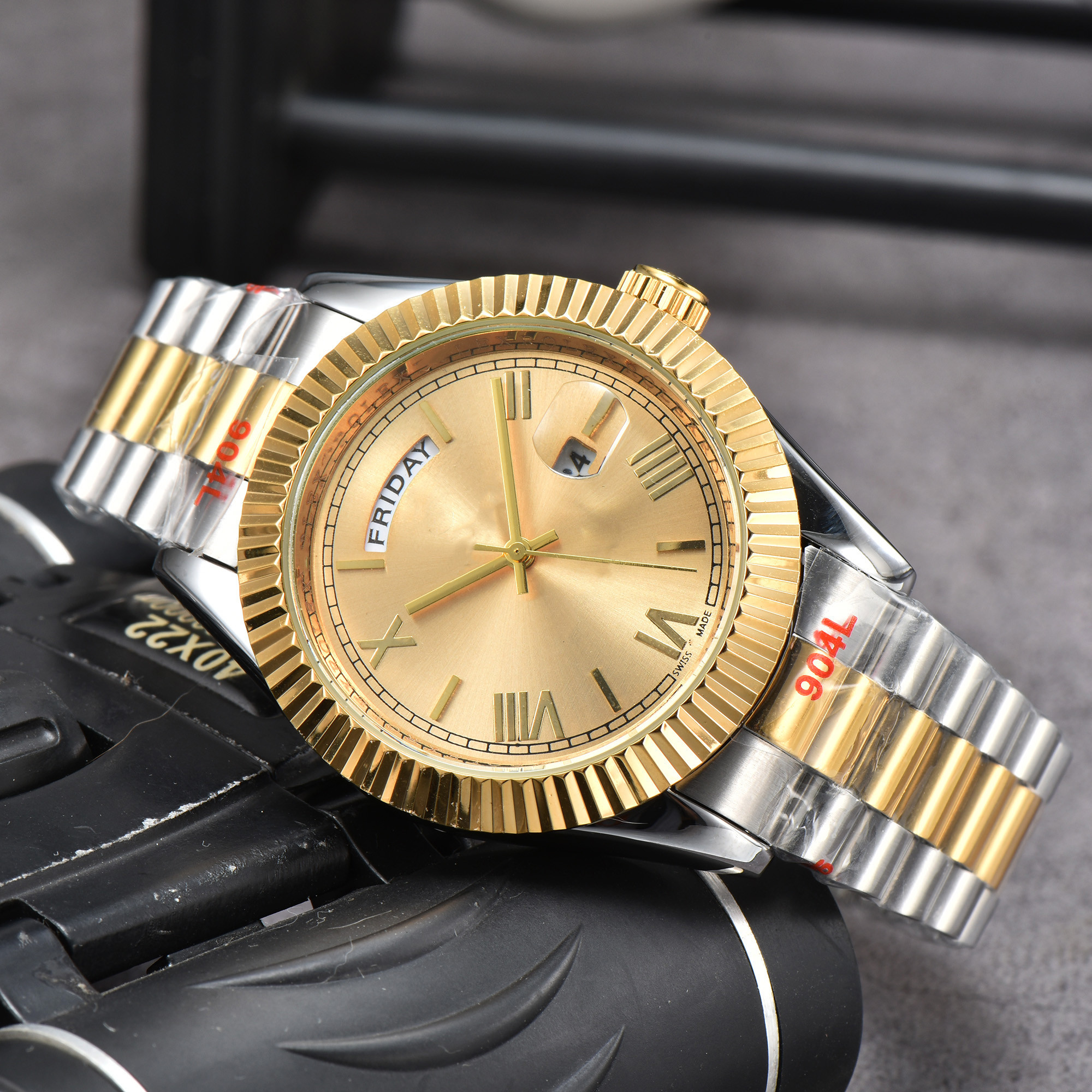 Mens women Wholesale Luxury Brand DAYity DATEity JUSTity Designer Men Quartz Watches Business Dress Waterproof Wristwatches Man Stainless Steel Sports Watch #546