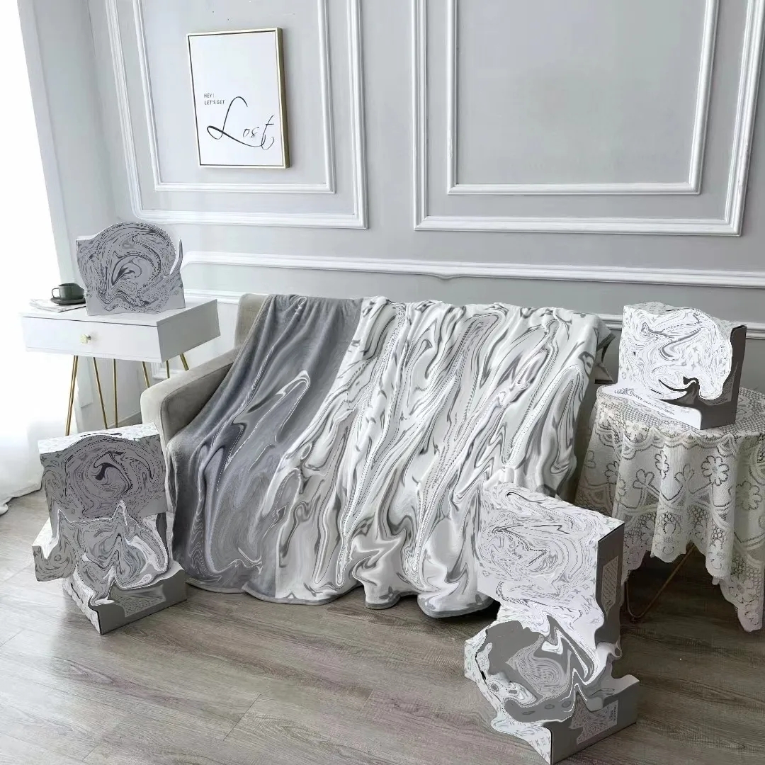 Designer Old Flower Printed Classic letter logo Design color Blanket Office nap travel towel sofa decoration blanket 150*200cm with gift box