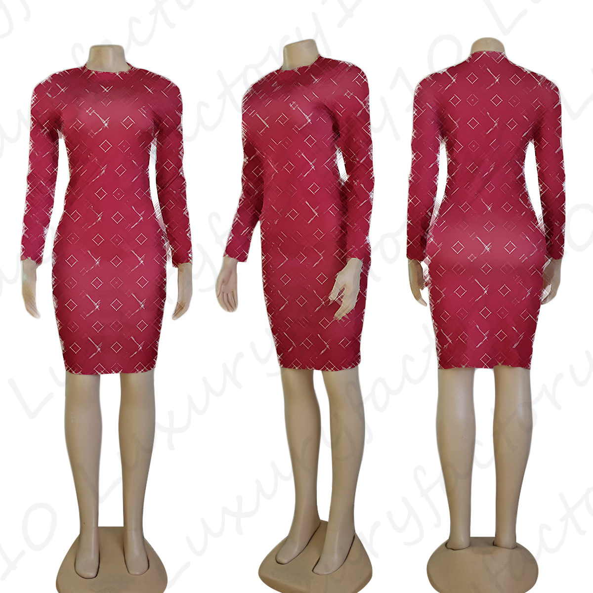Womens Clothing One-Piece Dress Printed Slim Dresses Sexy Dresses Women Night Club Size S-2Xl