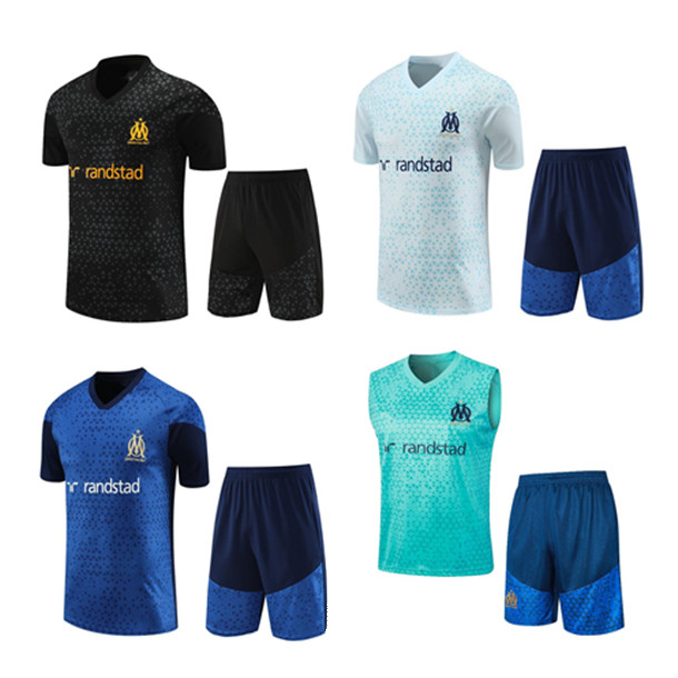 23 24 MarseilleS trascksuit PAYET soccer Jersey Men Training Suit 23/24 Olympique de MarseilleS Survetement Maillot Foot Short sleeve Sportswear men kids kit