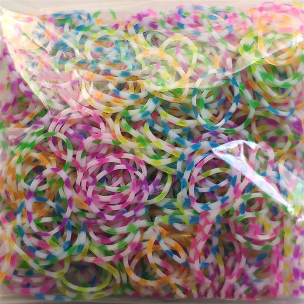 Party Games Colorful Necklace DIY Toys 200Pcs New Loom Rubber Bands Bracelet For Kids Hair Rubber Loom Bands Make Woven Christmas Gift
