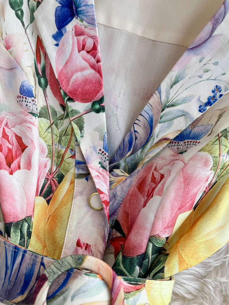 Women Dresses Summer2025 Summer Holiday Beach Dress Women's Notched Collar Sleeveless Single Breasted Ral Print Belt Long Boho Party Vestidos