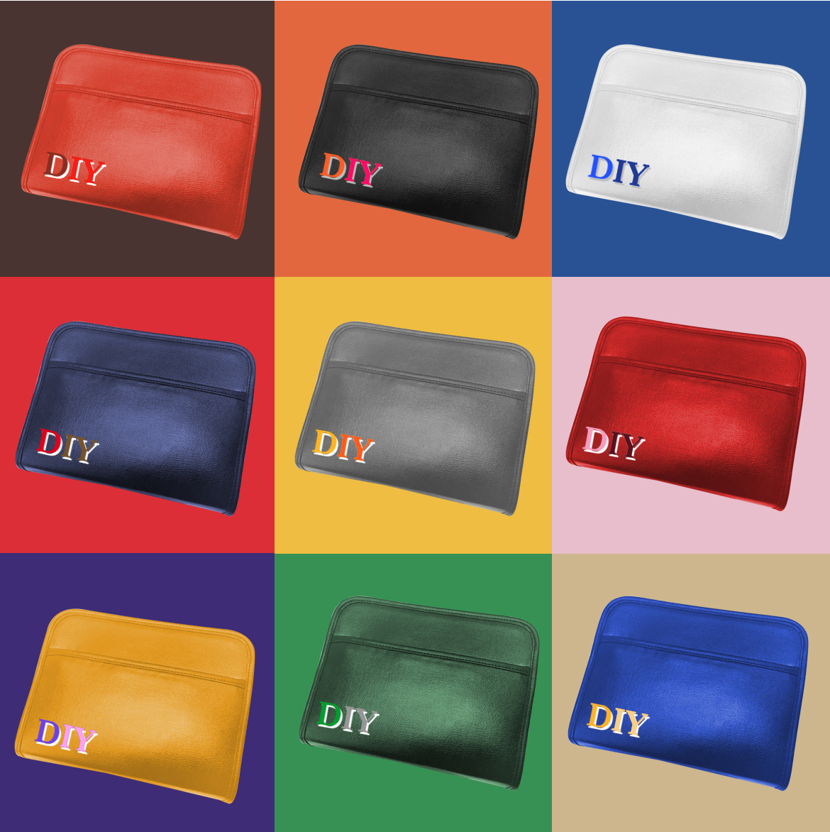 Wash gargle bag Women bag Fashion Envelope package documents Toiletry Pouch Protection Makeup Clutch Leather Cosmetic +Customized personalized customi