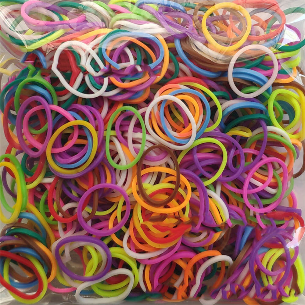 Party Games Colorful Necklace DIY Toys 200Pcs New Loom Rubber Bands Bracelet For Kids Hair Rubber Loom Bands Make Woven Christmas Gift