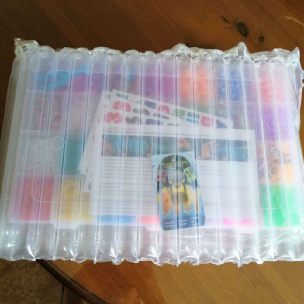 Party Games Crafts DIY Toy Rubber 10000pcs Silicone Elastic Refill Stickers Bracelet Making kit for Girls Weave Loom