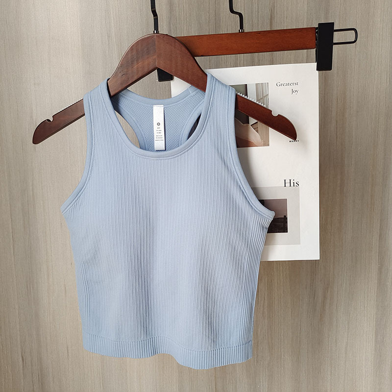 2025-- Women Sports Yoga Bra Sexy Tank Top Tight Yoga Vest A New Feeling With Chest Pad Breathable Close-together Yoga Top