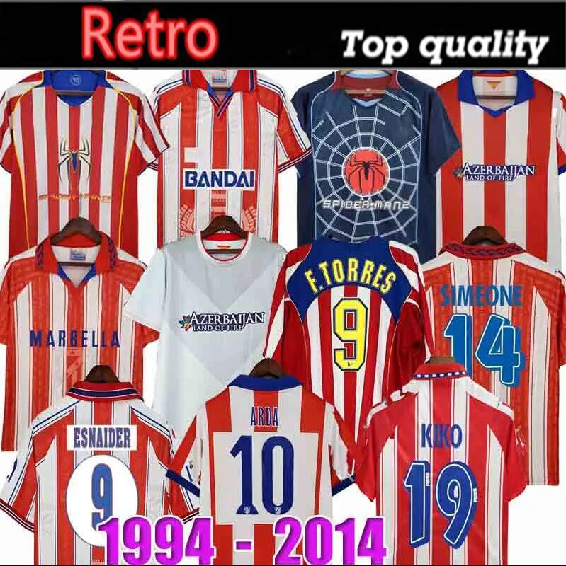 2005 Retro Jerseys 2013 2004 2014 Atletico Madrids soccer jerseys kun Aguero Griezmann MAXI F.TORRES 04 05 10 11 13 14 15 94 95 96 97 Gabi Forlan SIMAO vintage classic 66
