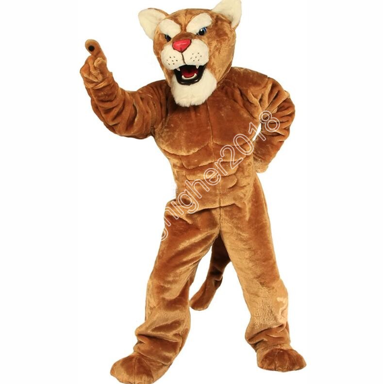 Hot Sales Panther Corby Cougar Mascot Costume Carnival Party Stage Performance Fancy Dress for Men Women Halloween Costume
