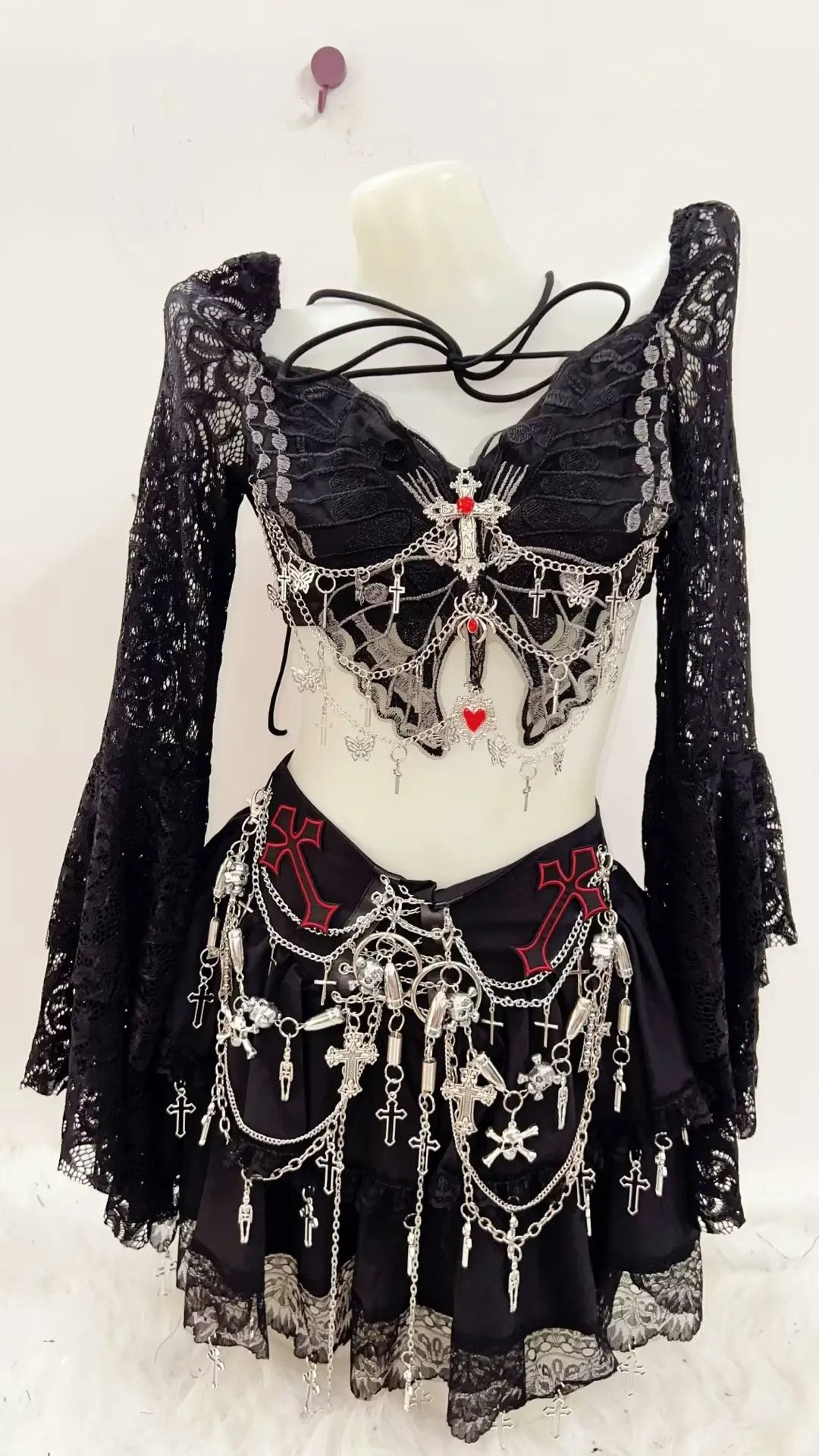 gothic clothes y2k clothes Cross Tops Gothic shirt Punk shirt y2k t shirt harajuku fashion y2k top e girl clothes sexy top 240228