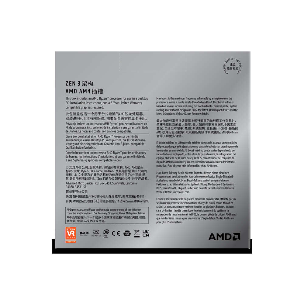 New AMD procesador Ryzen 7 5700X3D R7 5700X3D Box CPU Desktop Gamer Processor 3.0GHz 8-Core 16-Thread 105W Socket AM4