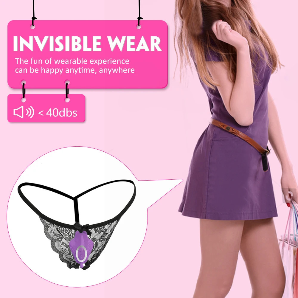Wearable Dildo Vibrator G Spot Clitoris Stimulator Butterfly Vibrating Panties Erotic Toy Adult Toy for Women Orgasm Masturbator 240307