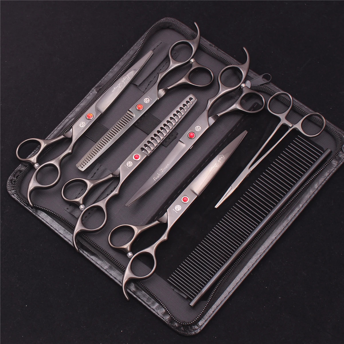 7 Professional Pet Dog Scissors Stainless Steel Thinning Cutting Shears Dogs Cats Grooming Scissors Hair Trimming Tools Z3003240227