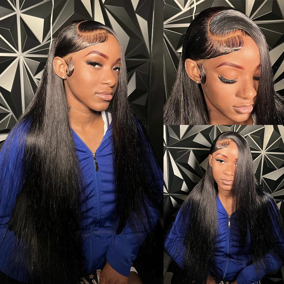 13x6 Hd Lace Front Wigs 30 40Inch Bone Straight Human Hair Brazilian 5x5 Closure Glueless Wig for Women