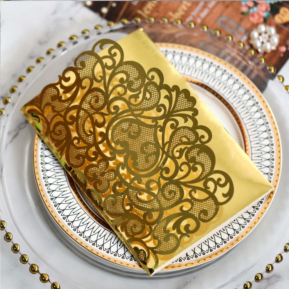 3D Bride Groom Paper Art Three Folding Pocket Card Wedding Party Invitation Cards Envelope Set 2502