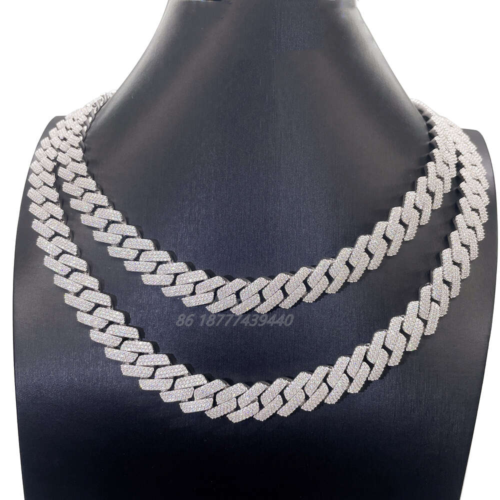 Luxury Style S925 Vvs Moissanite Cuban Link Chain Iced Out Cuban Link Bracelet Vvs Moissanite Diamond Cuban Link