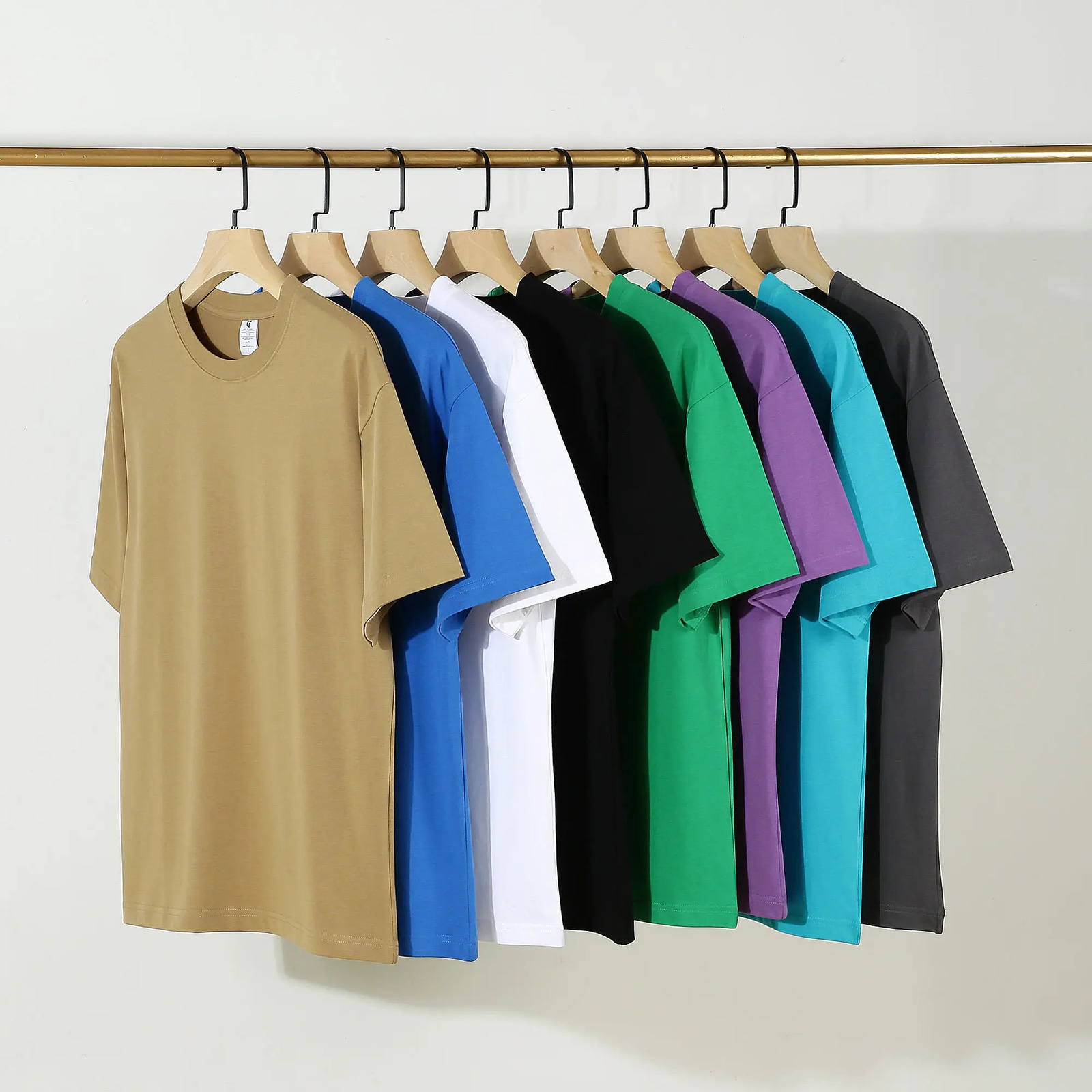 240g Thicker Oversized Tshirt For Man Clothing Manufacturer Custom Graphic Screen Printing Blank 100% Cotton Loose Fit Tee Tops 240301