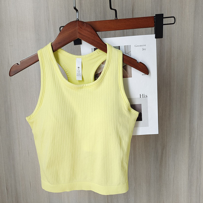 2025-- Women Sports Yoga Bra Sexy Tank Top Tight Yoga Vest A New Feeling With Chest Pad Breathable Close-together Yoga Top