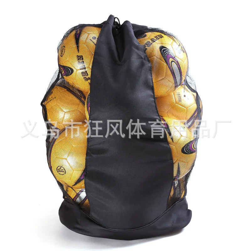 Mesh Bag Adjustable Drawstring Soccer Storage Bags Waterproof Sports Ball Pack Volleyball Football Pocket School Playground Gym 240301