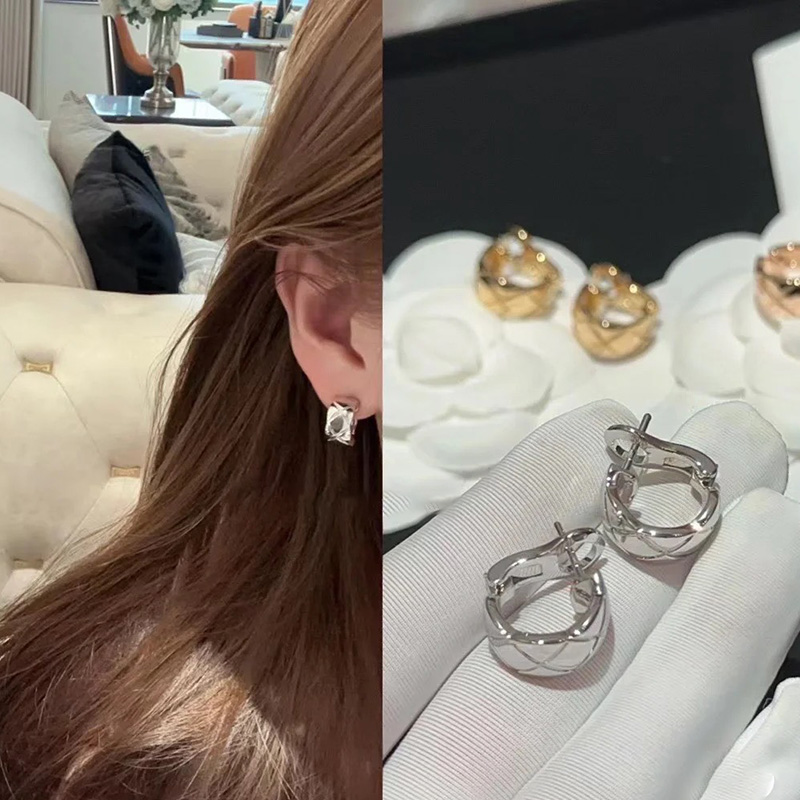 Women Designer Hoop Earrings Dangle Chandelier Enamel Studs Vintage Classic Letter Gold Plated Jewerly Girls Round For Party