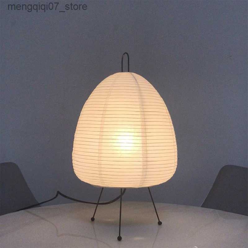 Lamps Shades Japanese Rice Paper Lantern Led Table Lamp Living Room Bedroom Bedside Study Hotel Homestay Art Creative Decor Tripod Floor Lamp L240311