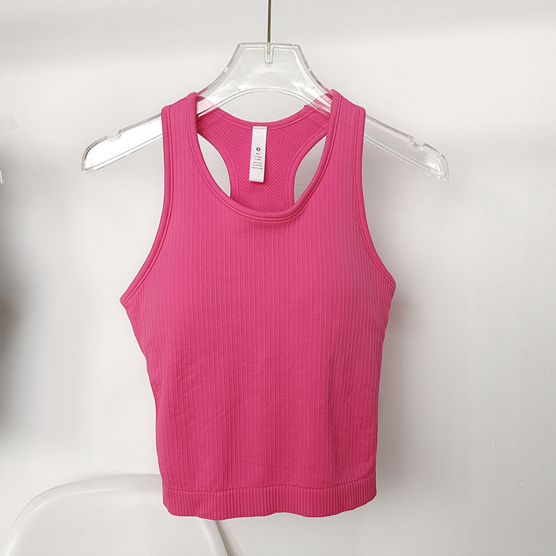 2025-- Women Sports Yoga Bra Sexy Tank Top Tight Yoga Vest A New Feeling With Chest Pad Breathable Close-together Yoga Top