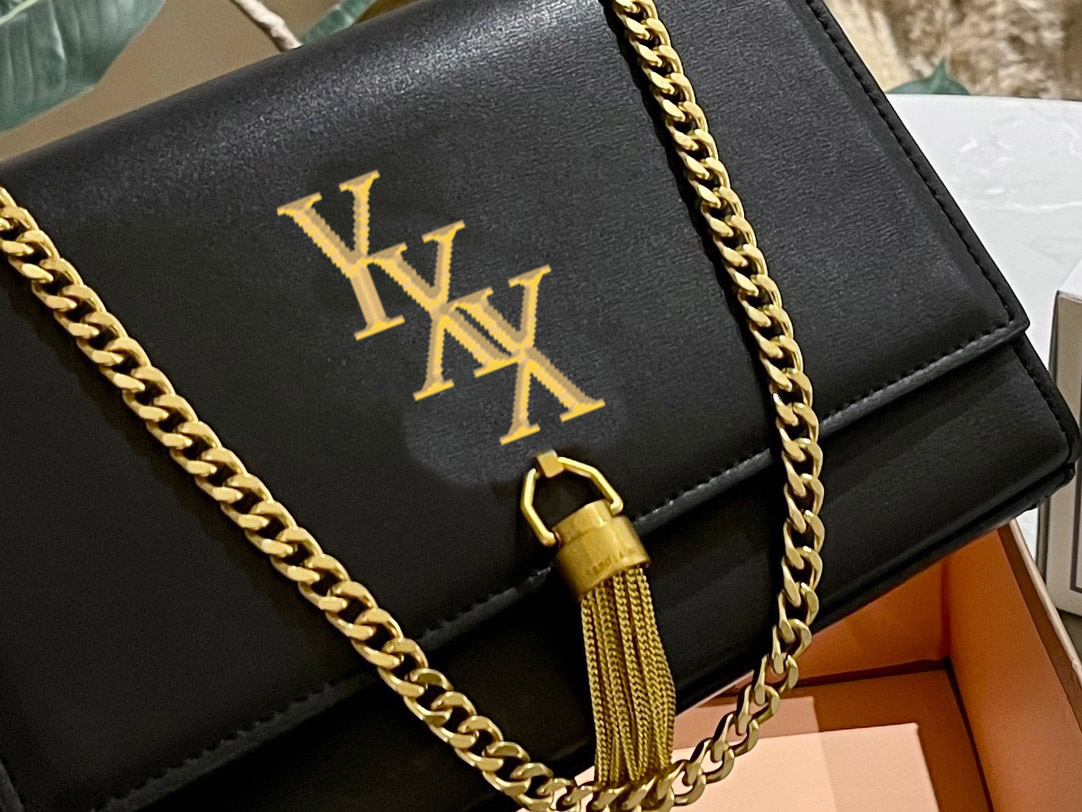 Shoulder Tassel Kate Gold Smooth Chain Cowhide Material Ladies Leisure Travel Bag